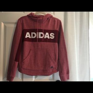Women’s Adidas Hooded Sweatshirt, Cranberry